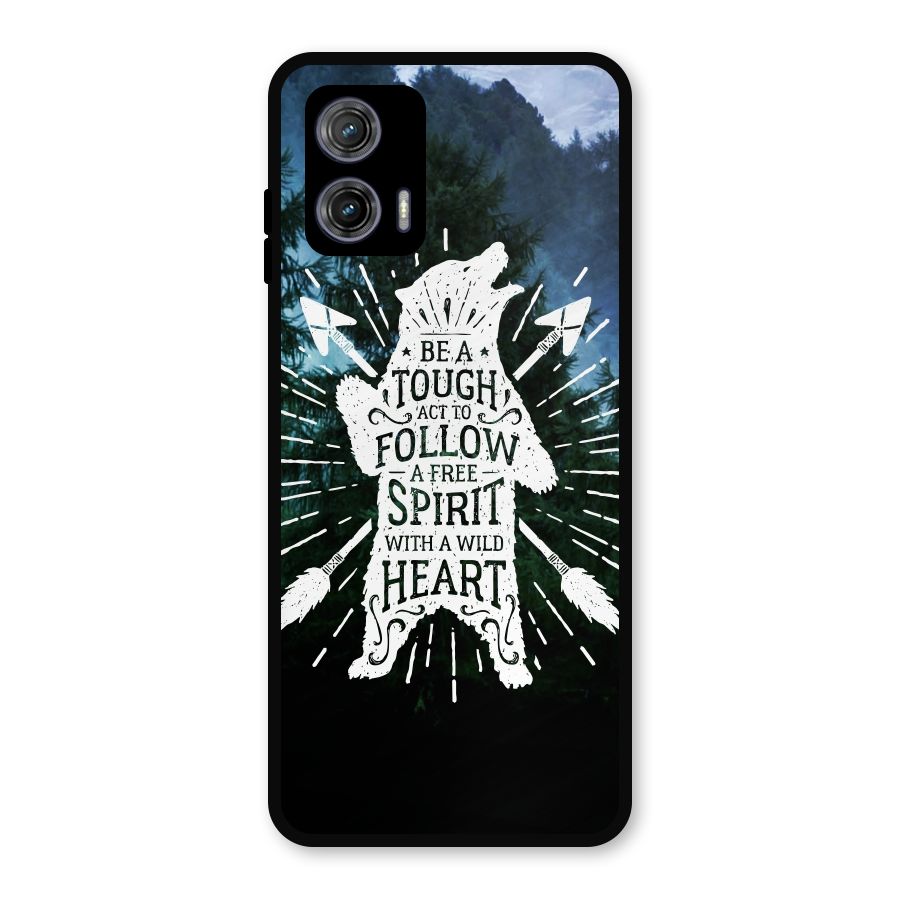 Follow Spirit Heart Metal Back Case for Moto G73