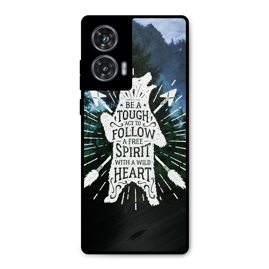 Follow Spirit Heart Metal Back Case for Motorola Edge 50 Fusion