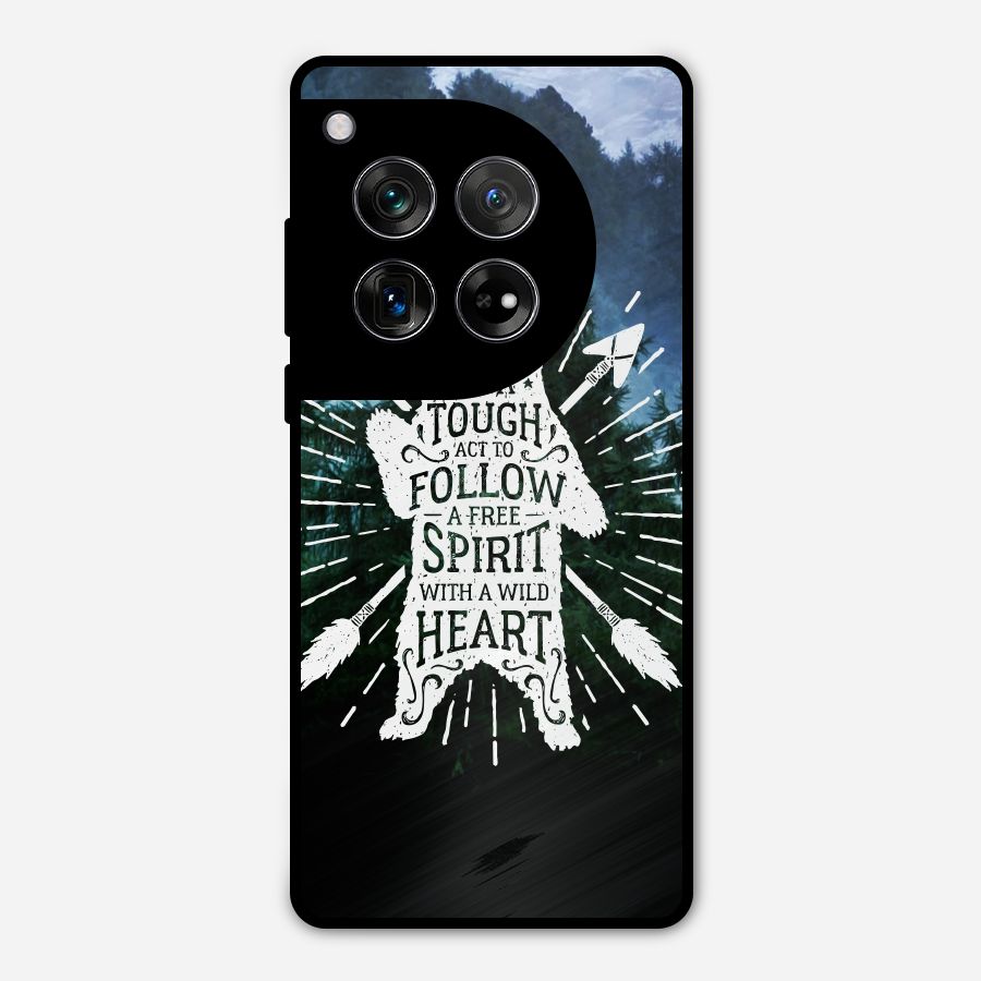 Follow Spirit Heart Metal Back Case for OnePlus 12