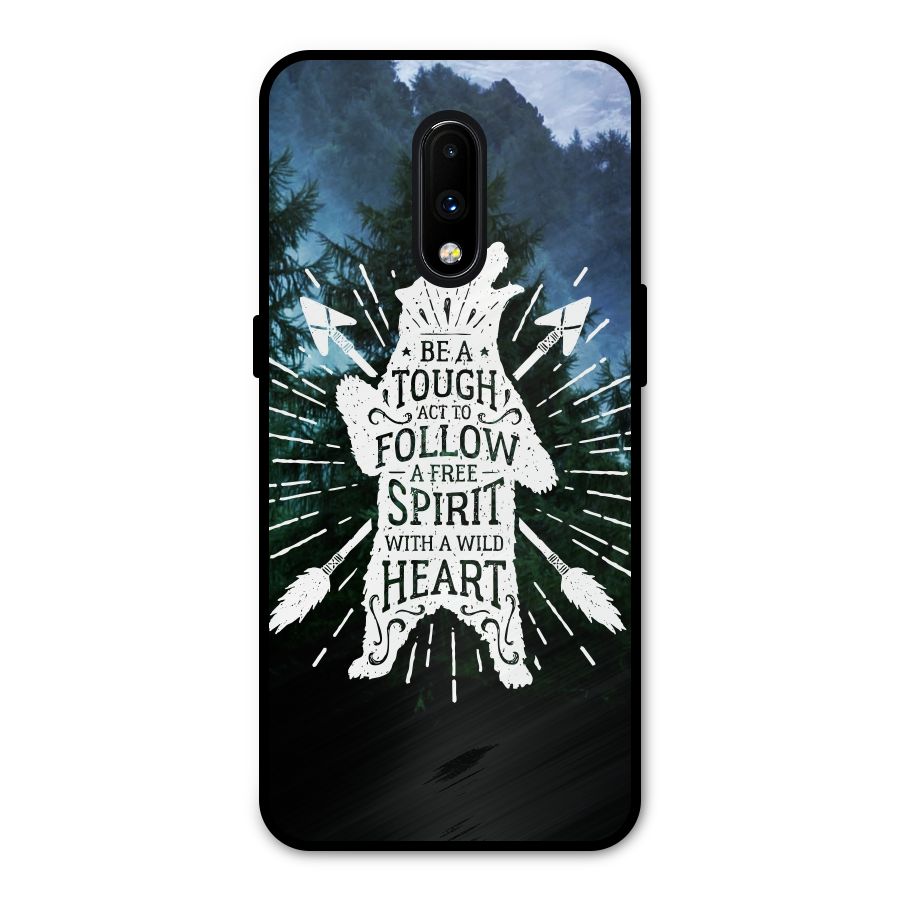 Follow Spirit Heart Metal Back Case for OnePlus 7
