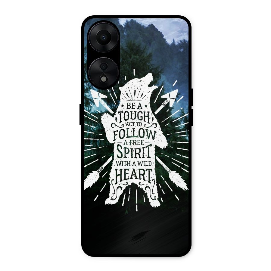 Follow Spirit Heart Metal Back Case for Oppo A78 5G
