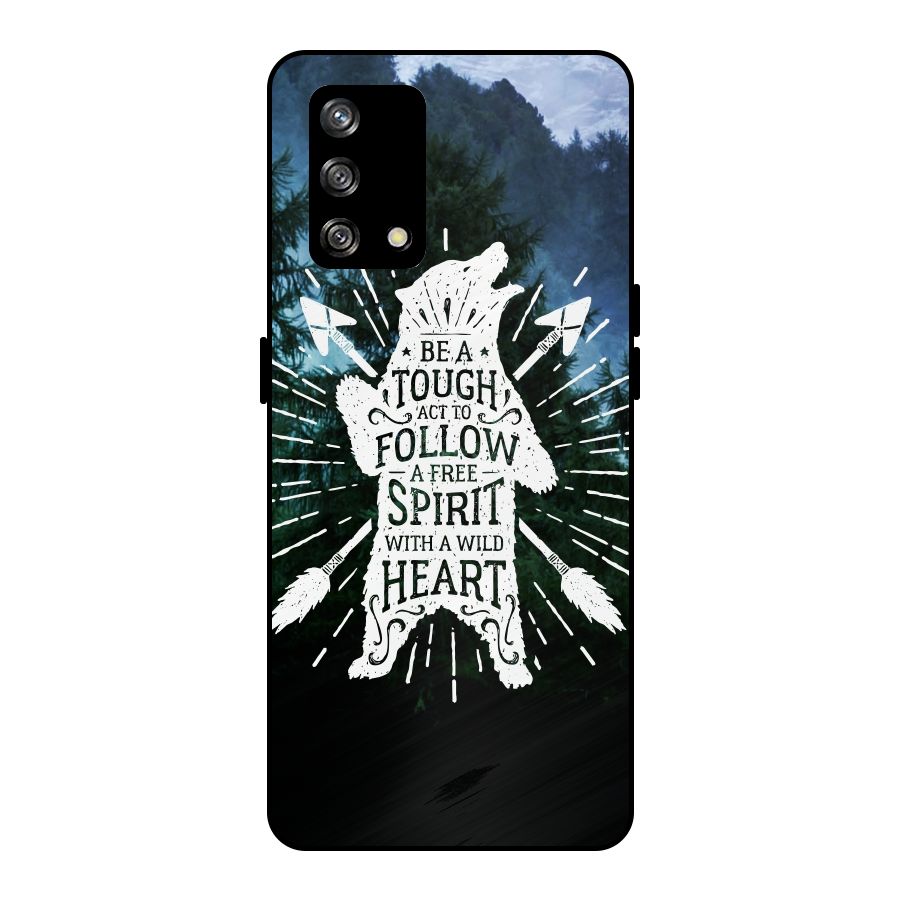 Follow Spirit Heart Metal Back Case for Oppo F19