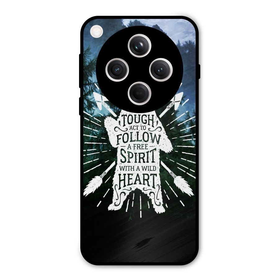 Follow Spirit Heart Metal Back Case for Oppo Find X8