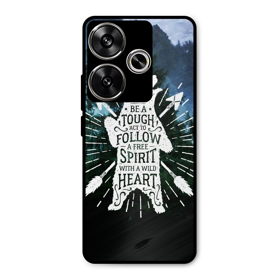 Follow Spirit Heart Metal Back Case for Poco F6