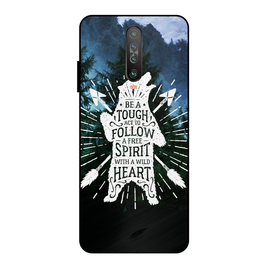 Follow Spirit Heart Metal Back Case for Poco X2