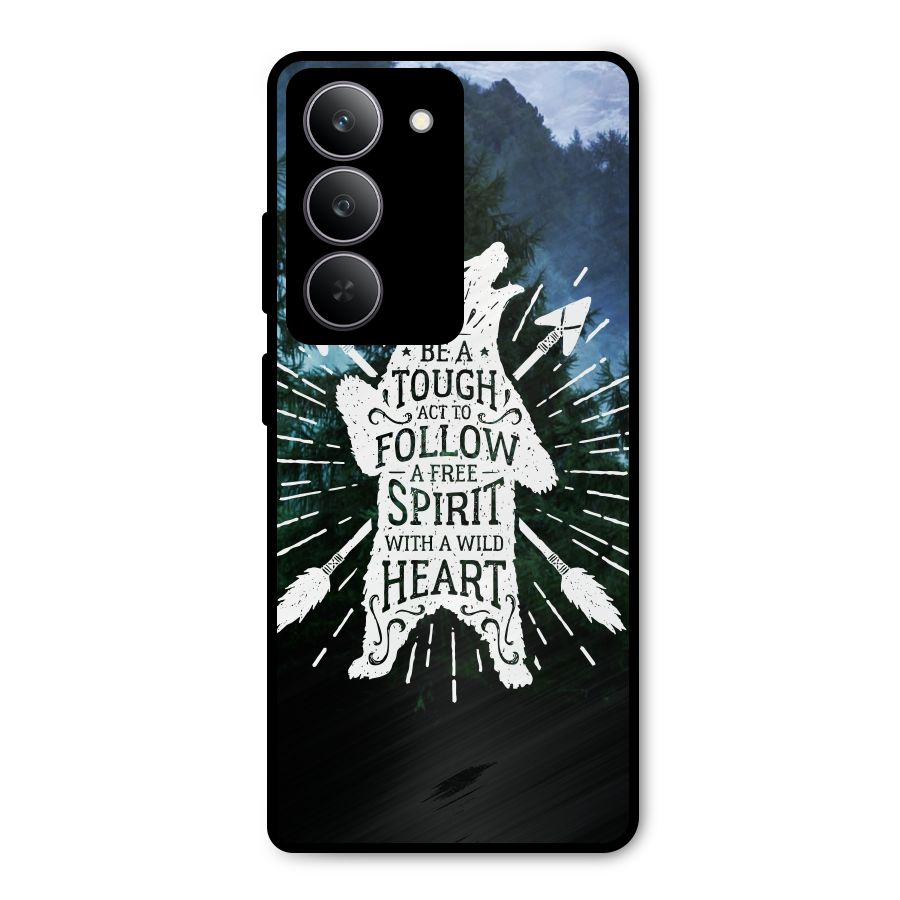 Follow Spirit Heart Metal Back Case for Realme 14x