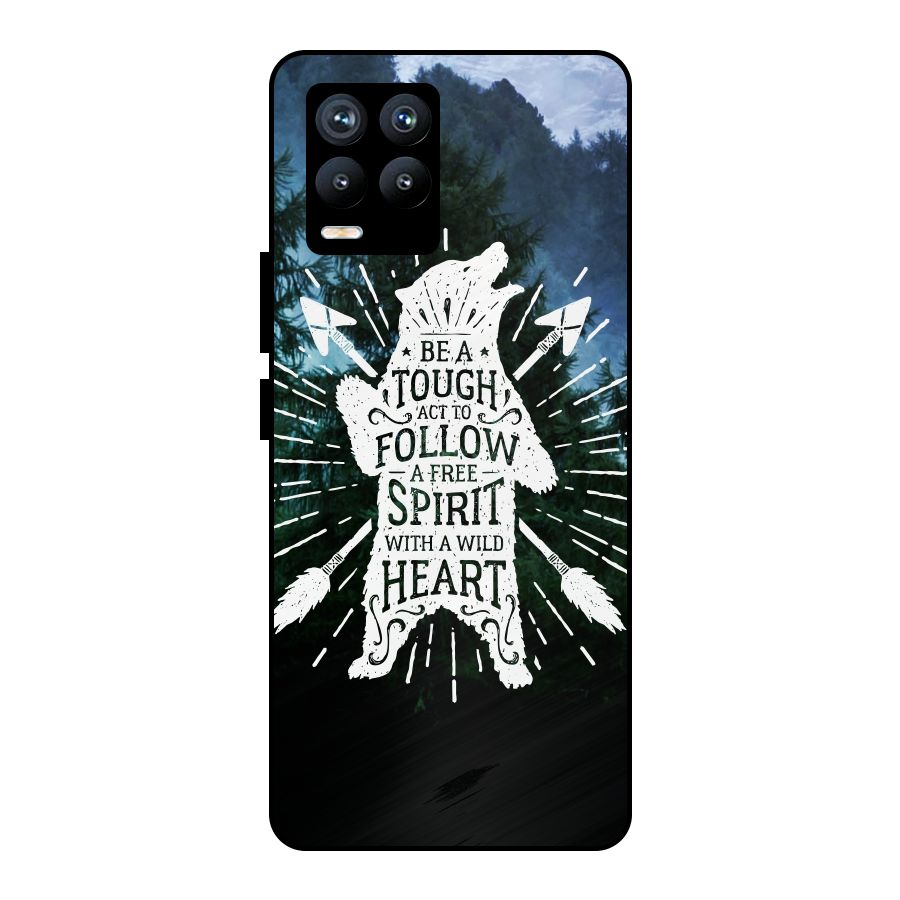 Follow Spirit Heart Metal Back Case for Realme 8 Pro
