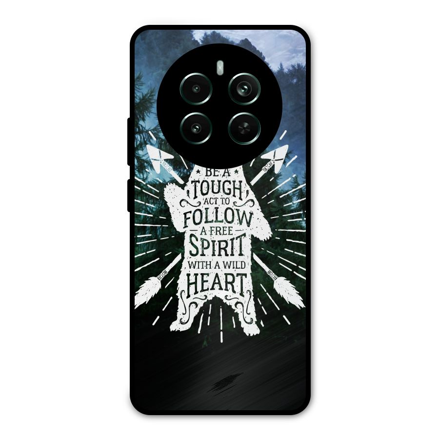 Follow Spirit Heart Metal Back Case for Realme Narzo 70 Pro