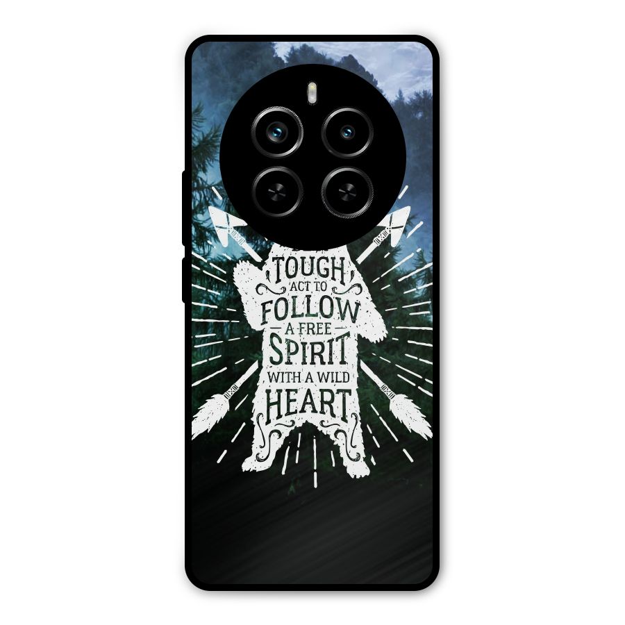 Follow Spirit Heart Metal Back Case for Realme P1 Pro