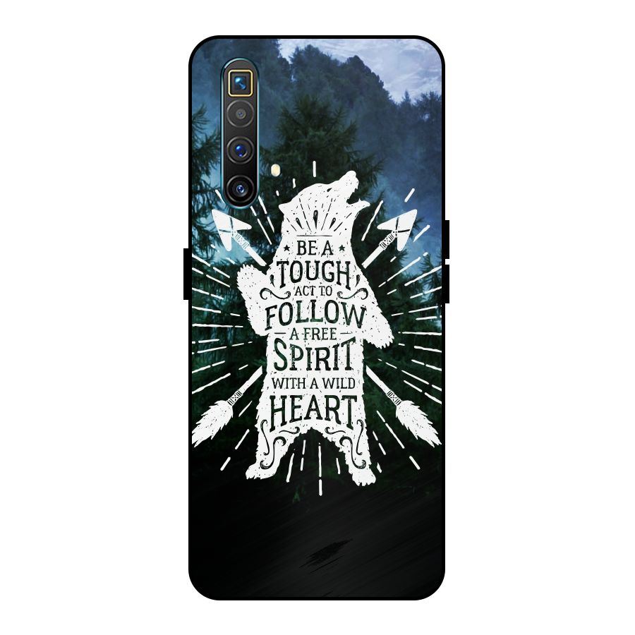 Follow Spirit Heart Metal Back Case for Realme X3