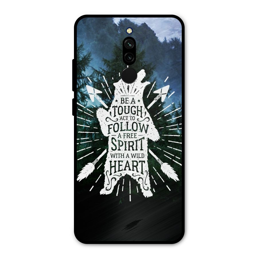 Follow Spirit Heart Metal Back Case for Redmi 8