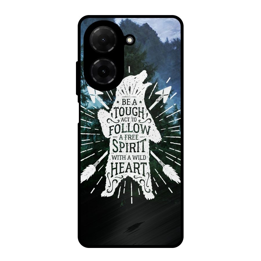 Follow Spirit Heart Metal Back Case for Redmi A5 4G