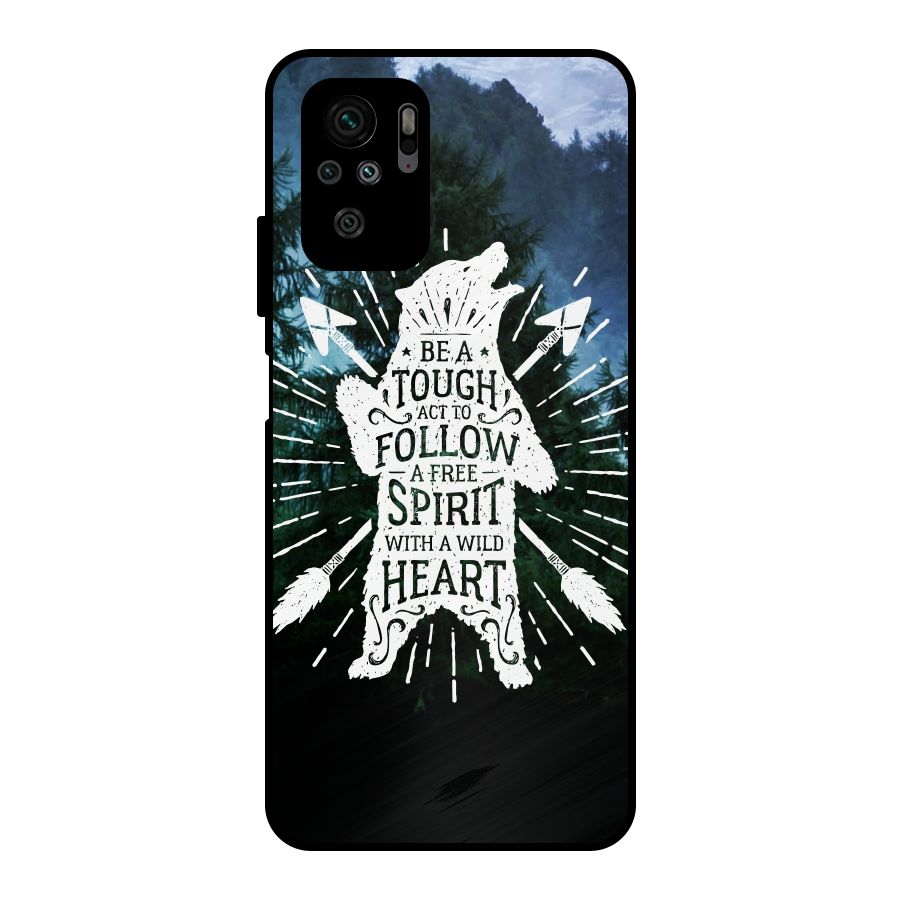 Follow Spirit Heart Metal Back Case for Redmi Note 10S