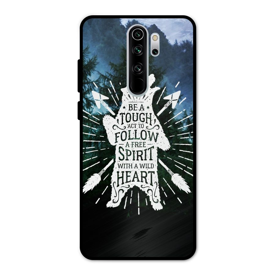 Follow Spirit Heart Metal Back Case for Redmi Note 8 Pro