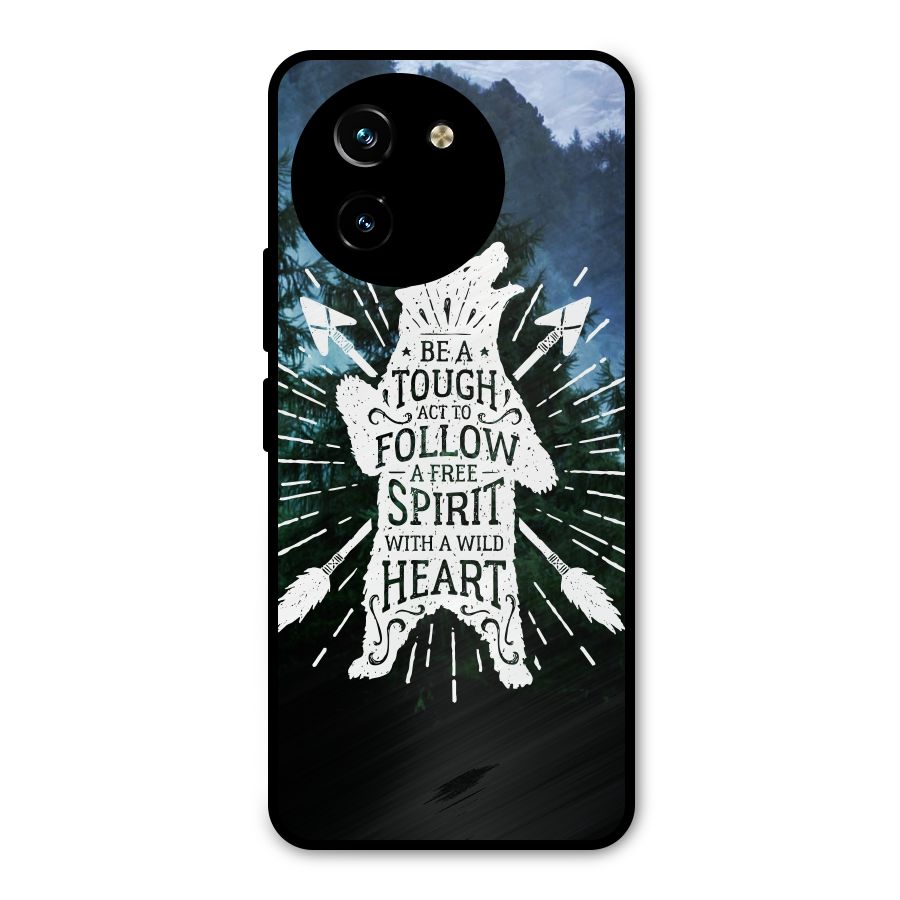 Follow Spirit Heart Metal Back Case for Vivo T3x