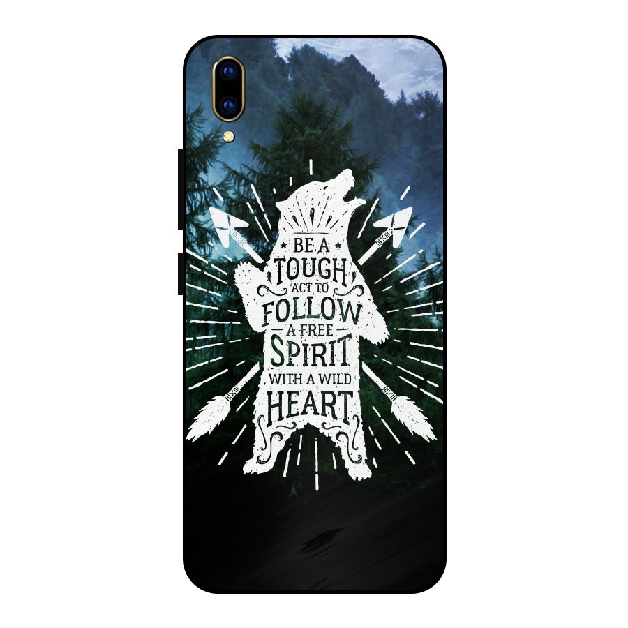 Follow Spirit Heart Metal Back Case for Vivo V11 Pro