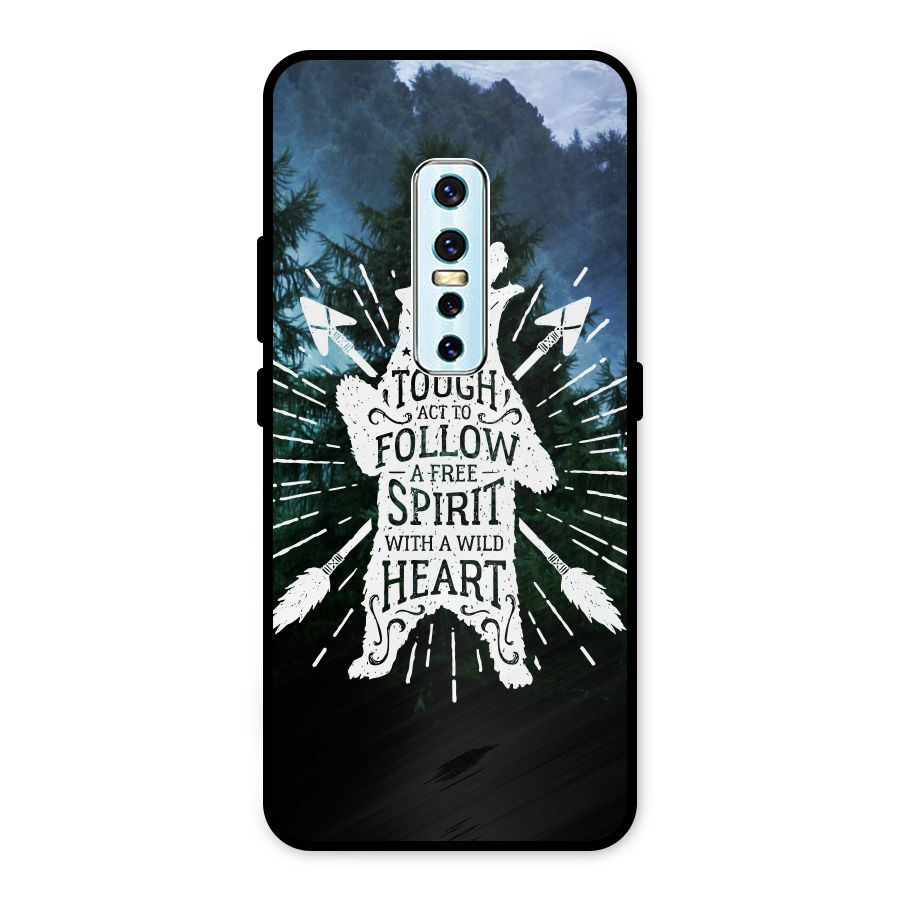 Follow Spirit Heart Metal Back Case for Vivo V17 Pro