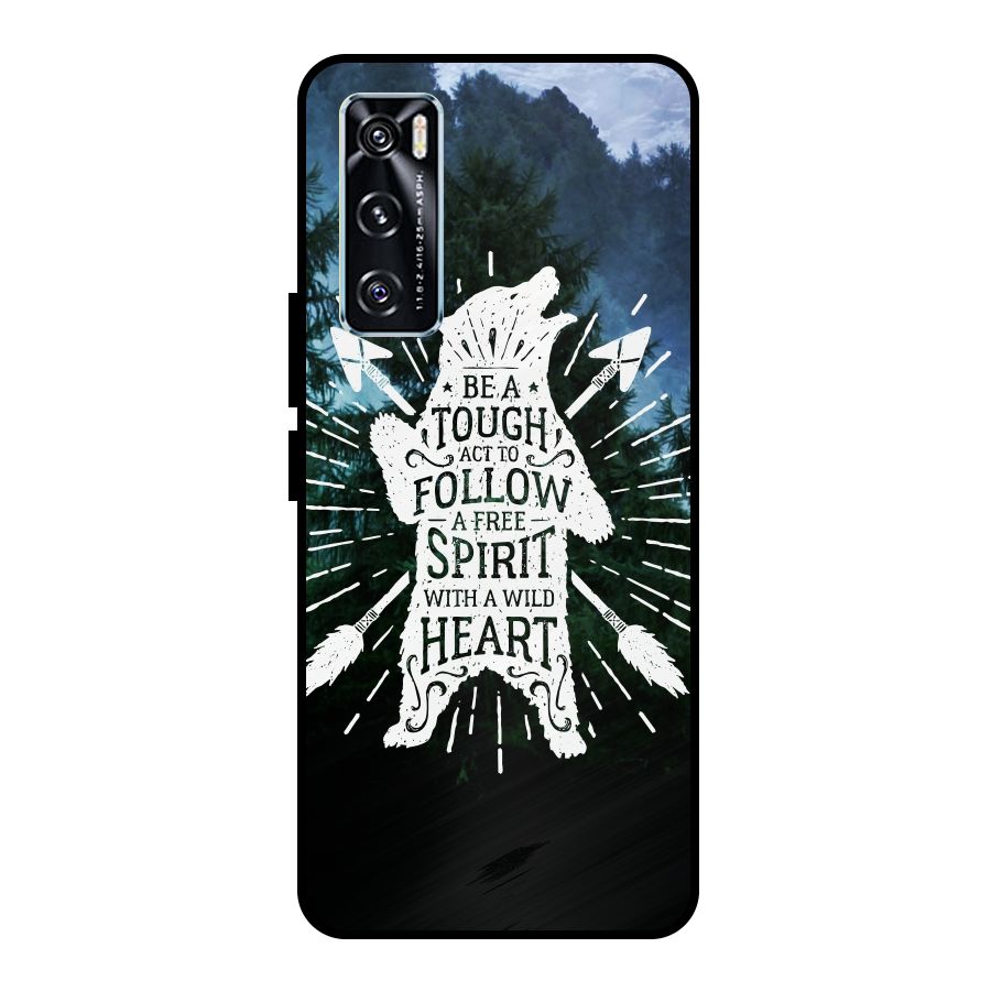 Follow Spirit Heart Metal Back Case for Vivo V20 SE