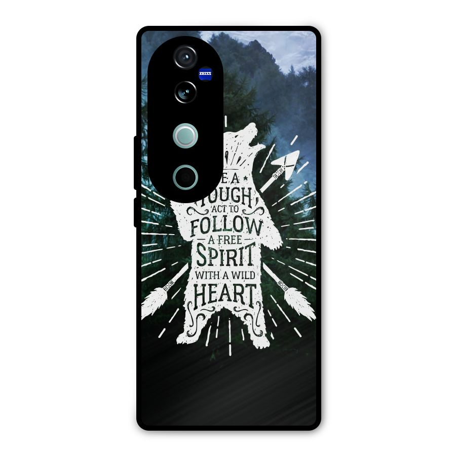 Follow Spirit Heart Metal Back Case for Vivo V40