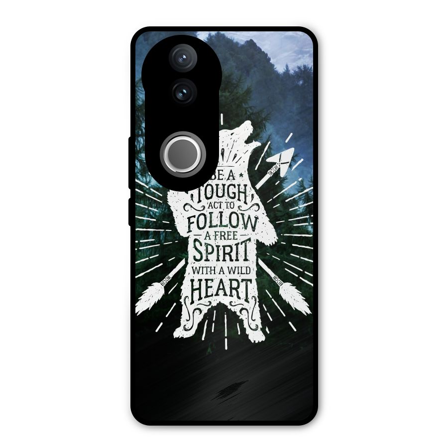 Follow Spirit Heart Metal Back Case for Vivo V50e