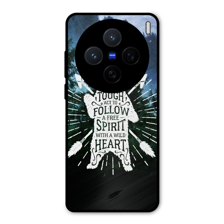 Follow Spirit Heart Metal Back Case for Vivo X200