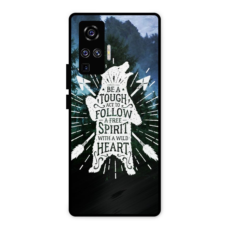 Follow Spirit Heart Metal Back Case for Vivo X50 Pro