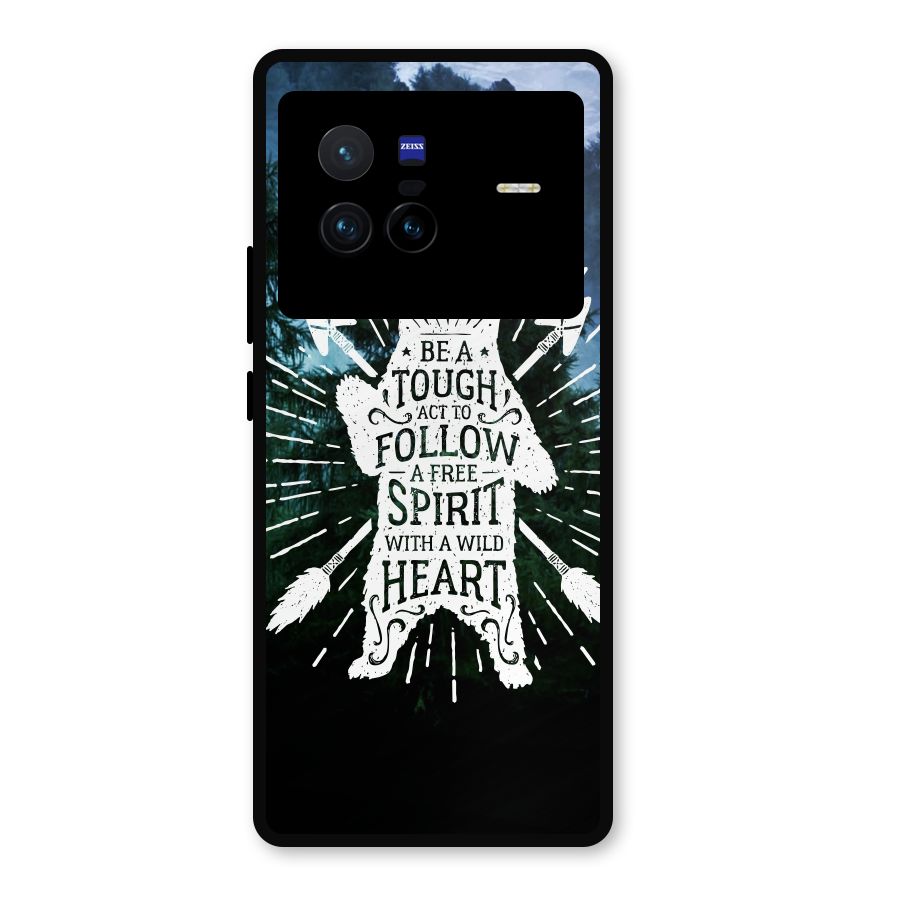 Follow Spirit Heart Metal Back Case for Vivo X80