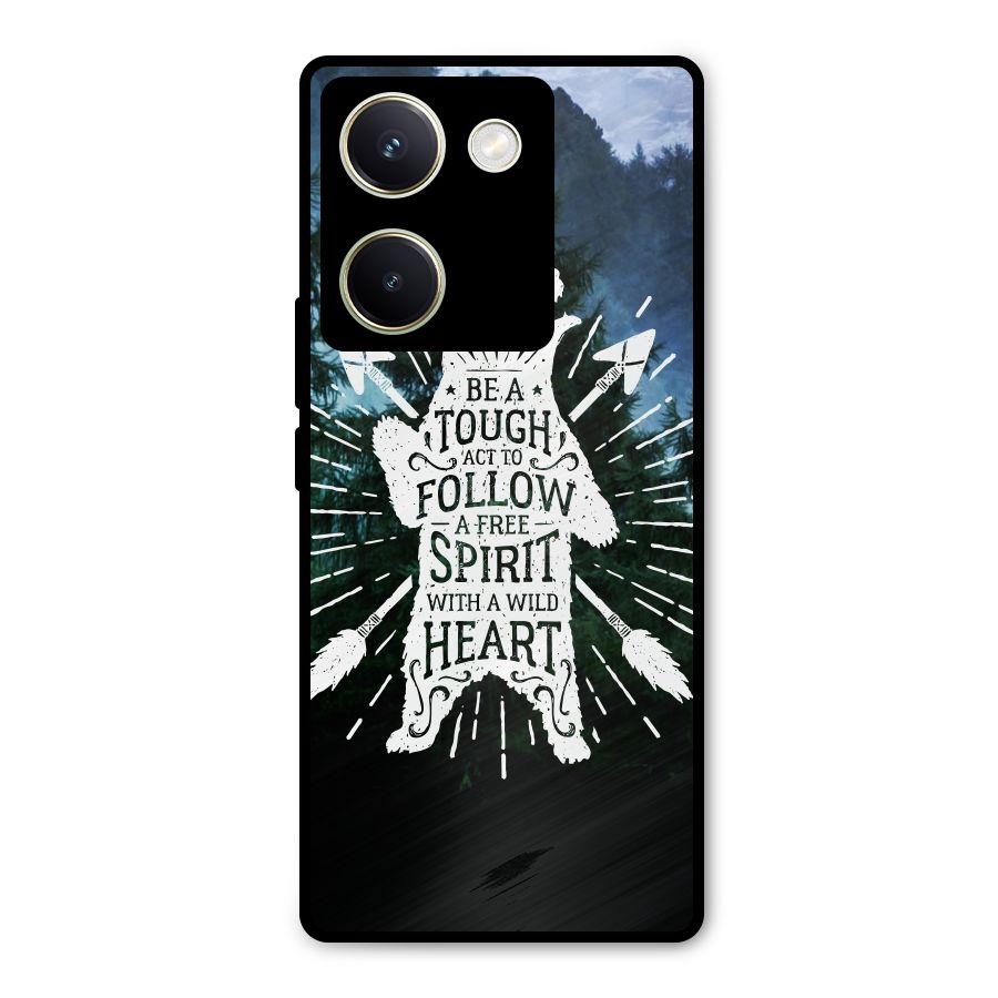 Follow Spirit Heart Metal Back Case for Vivo Y200 Pro