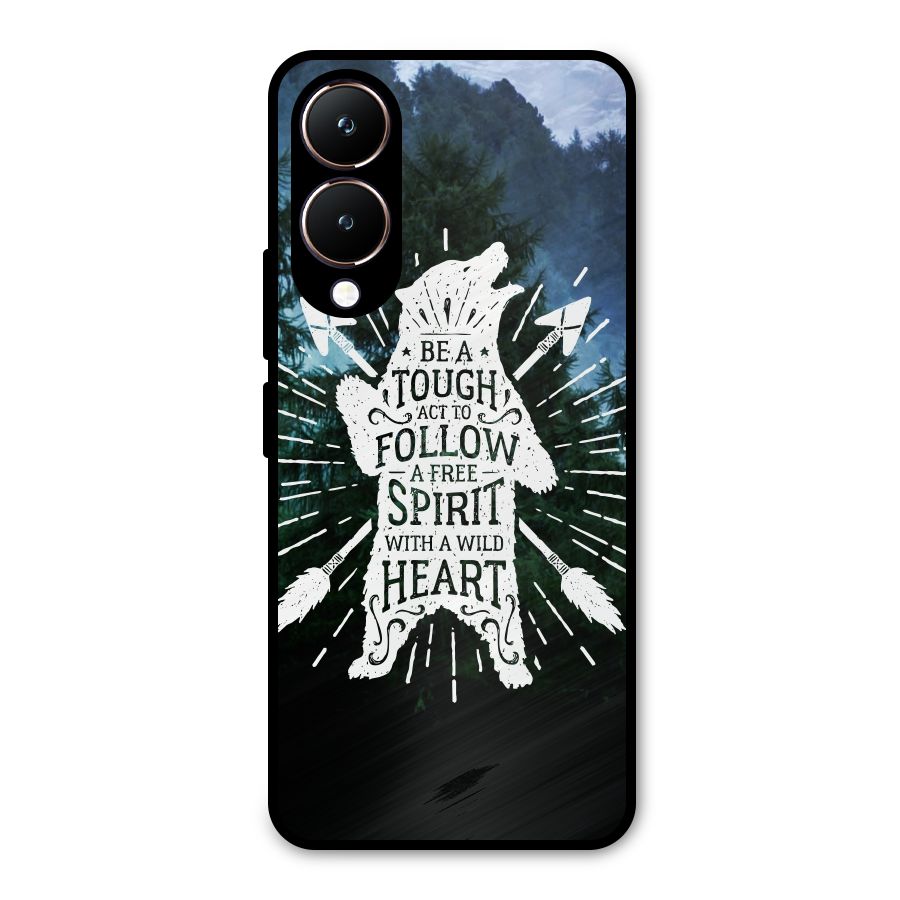 Follow Spirit Heart Metal Back Case for Vivo Y28