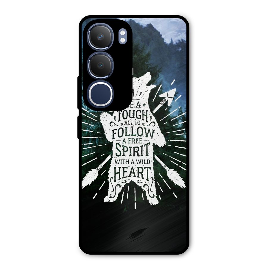 Follow Spirit Heart Metal Back Case for Vivo Y29