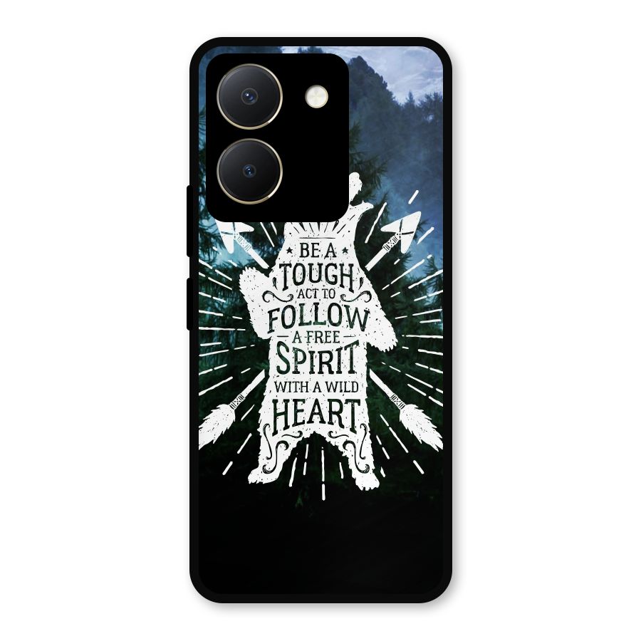 Follow Spirit Heart Metal Back Case for Vivo Y36