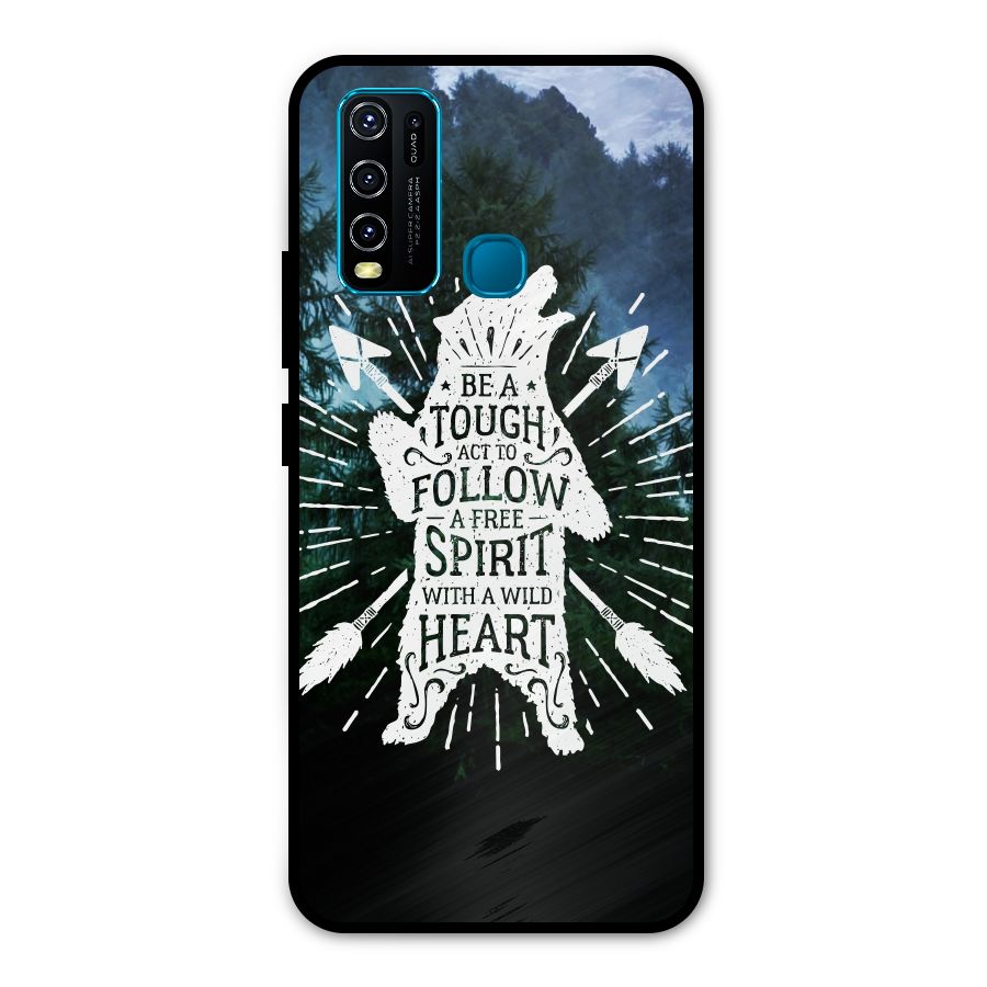 Follow Spirit Heart Metal Back Case for Vivo Y50