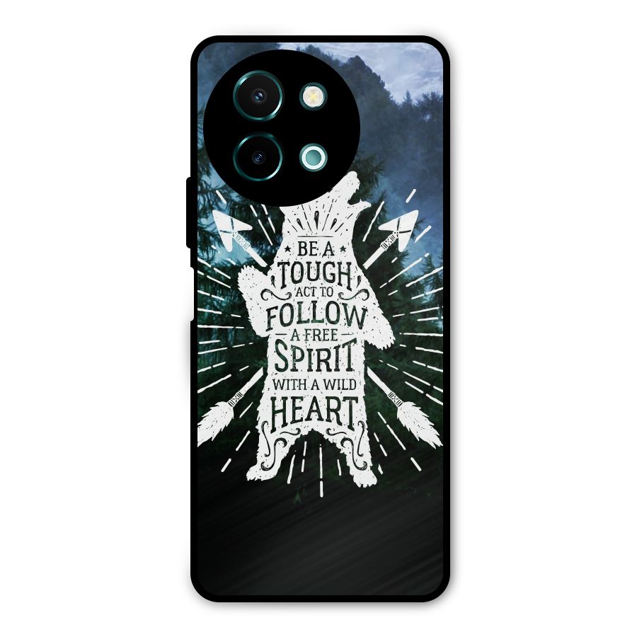 Follow Spirit Heart Metal Back Case for Vivo Y58