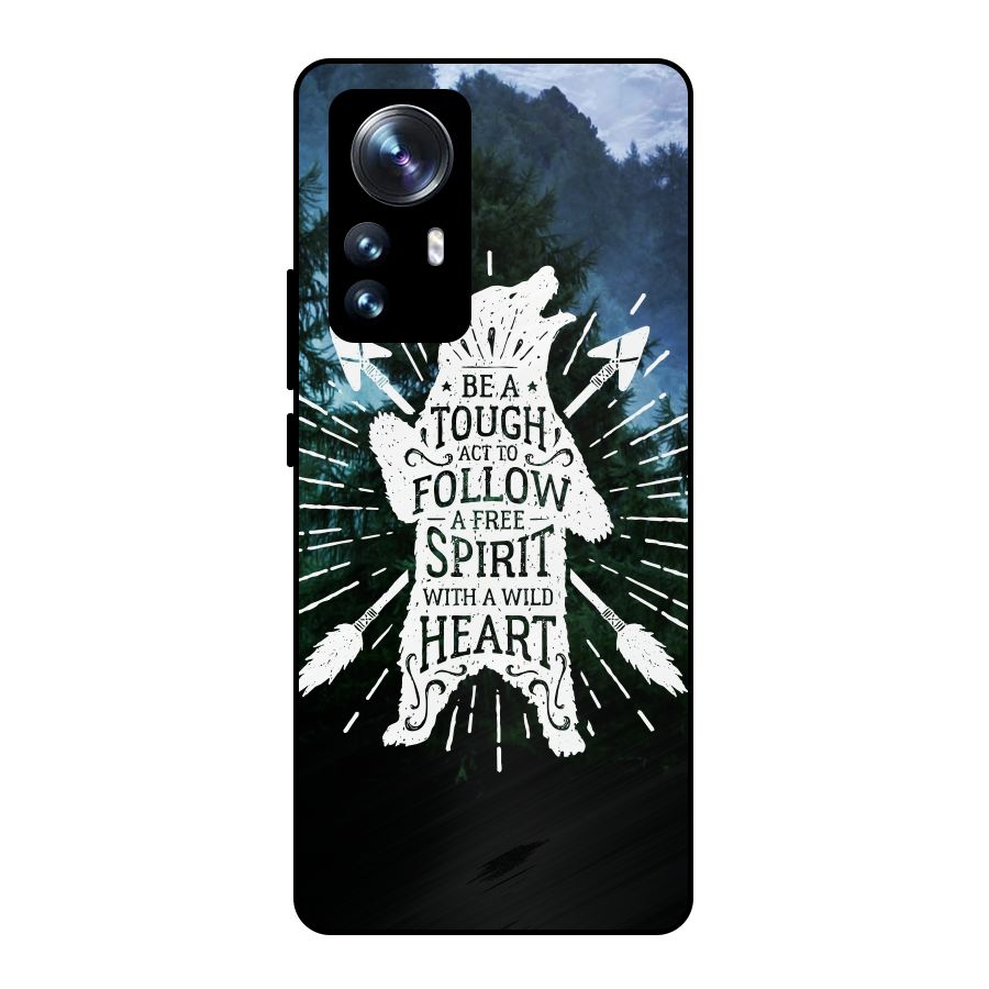 Follow Spirit Heart Metal Back Case for Xiaomi 12 Pro