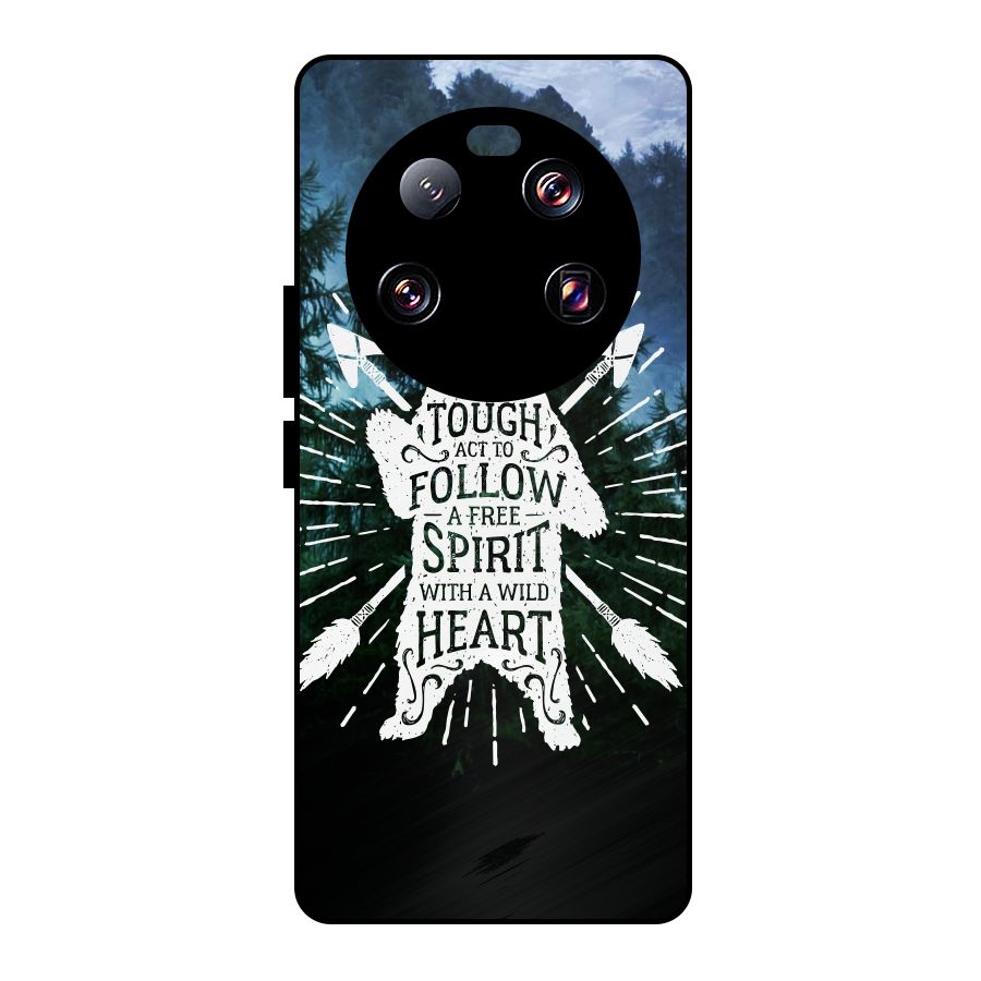 Follow Spirit Heart Metal Back Case for Xiaomi 13 Ultra