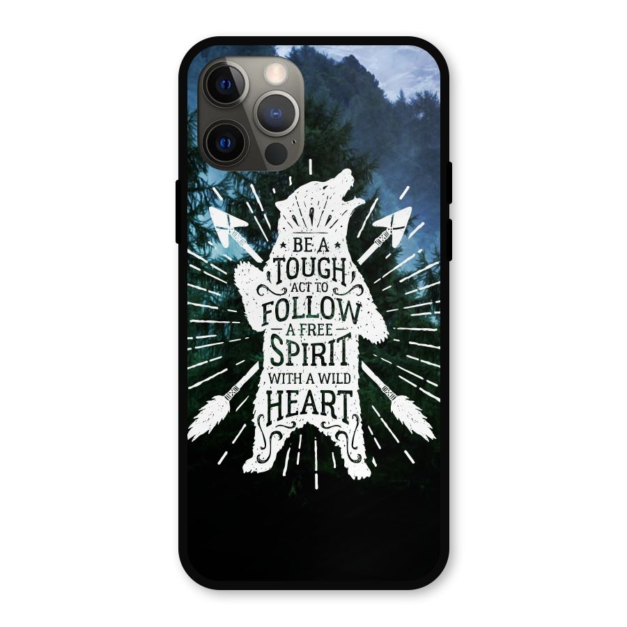Follow Spirit Heart Metal Back Case for iPhone 12 Pro