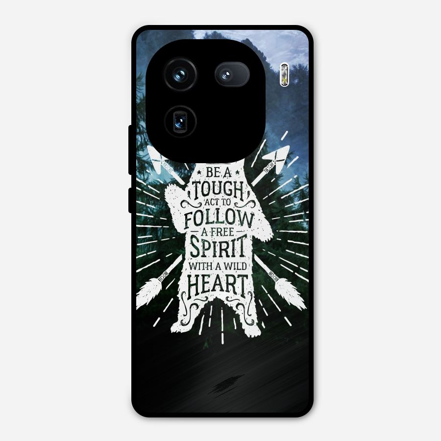 Follow Spirit Heart Metal Back Case for iQOO 12