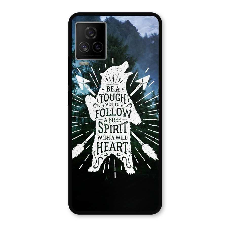 Follow Spirit Heart Metal Back Case for iQOO 7 Legend 5G