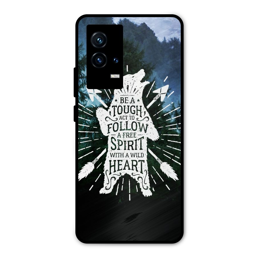 Follow Spirit Heart Metal Back Case for iQOO 9 5G