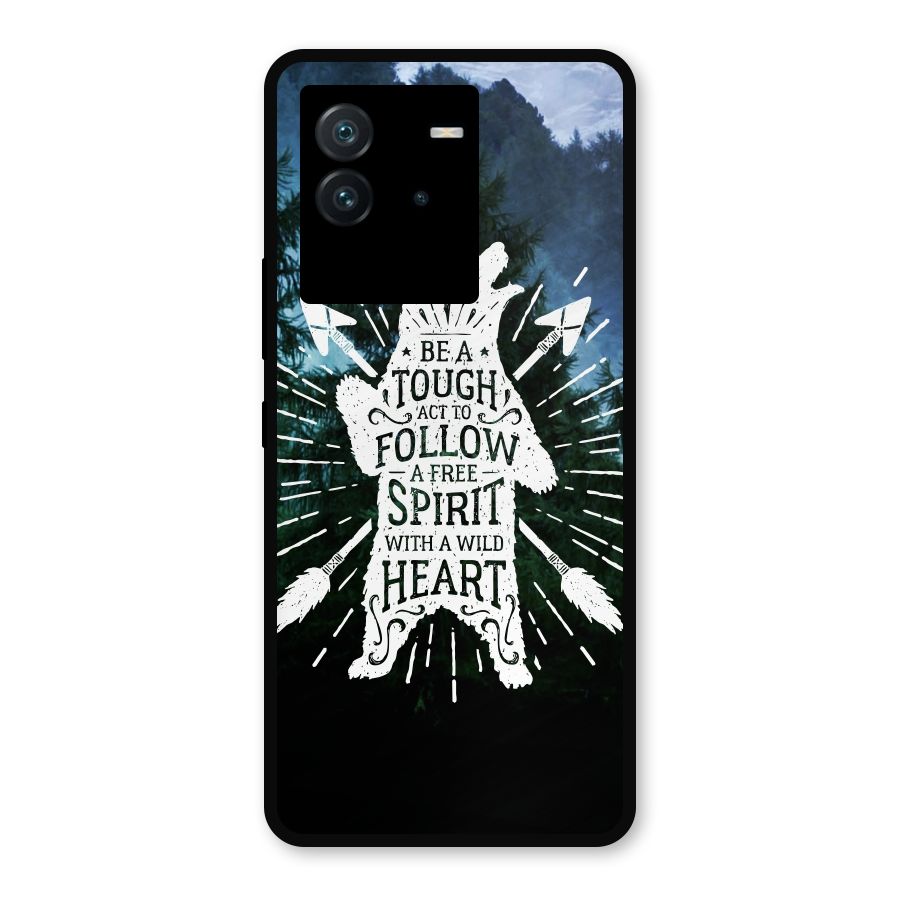 Follow Spirit Heart Metal Back Case for iQOO Neo 6 5G