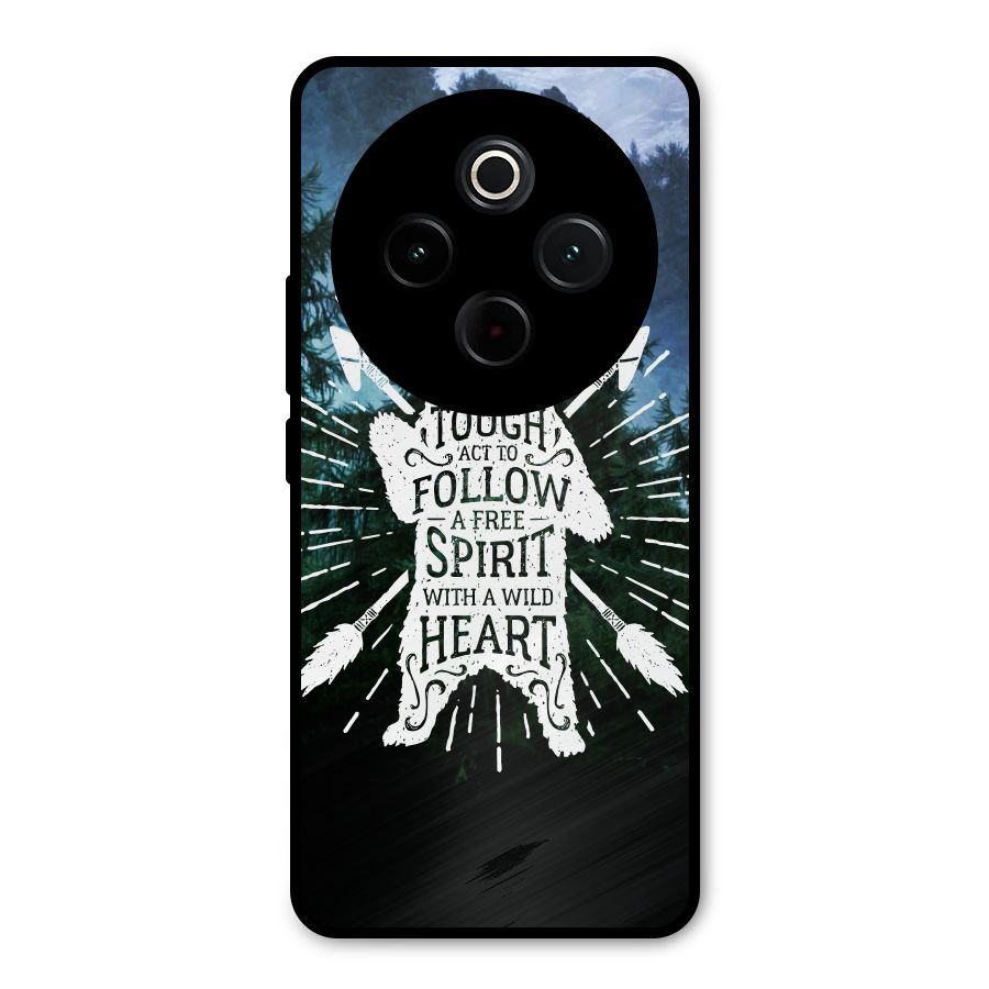 Follow Spirit Heart Metal Back Case for iQOO Z10