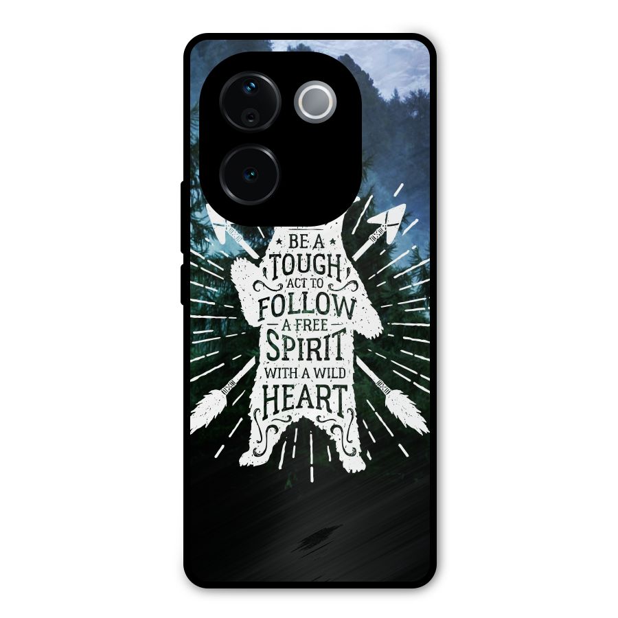 Follow Spirit Heart Metal Back Case for iQOO Z9s Pro