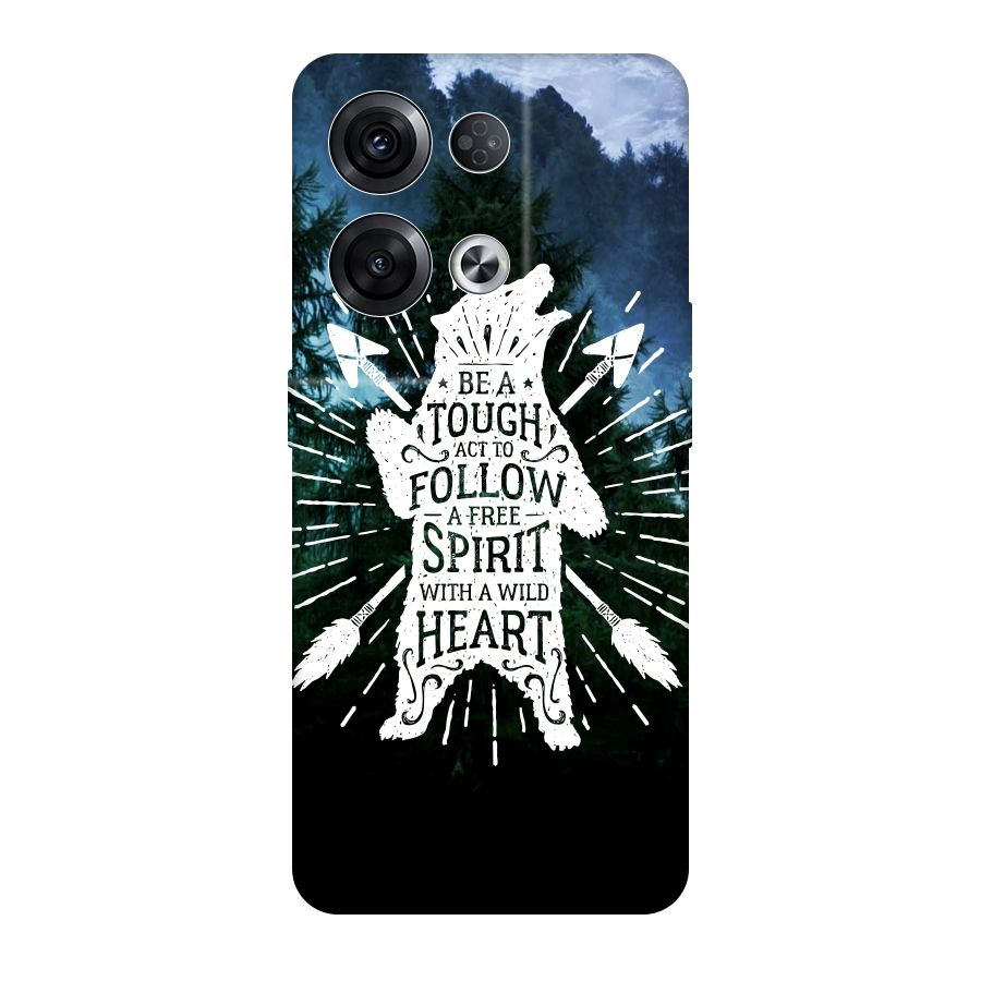 Follow Spirit Heart Original Polycarbonate Back Case for Oppo Reno8 Pro 5G