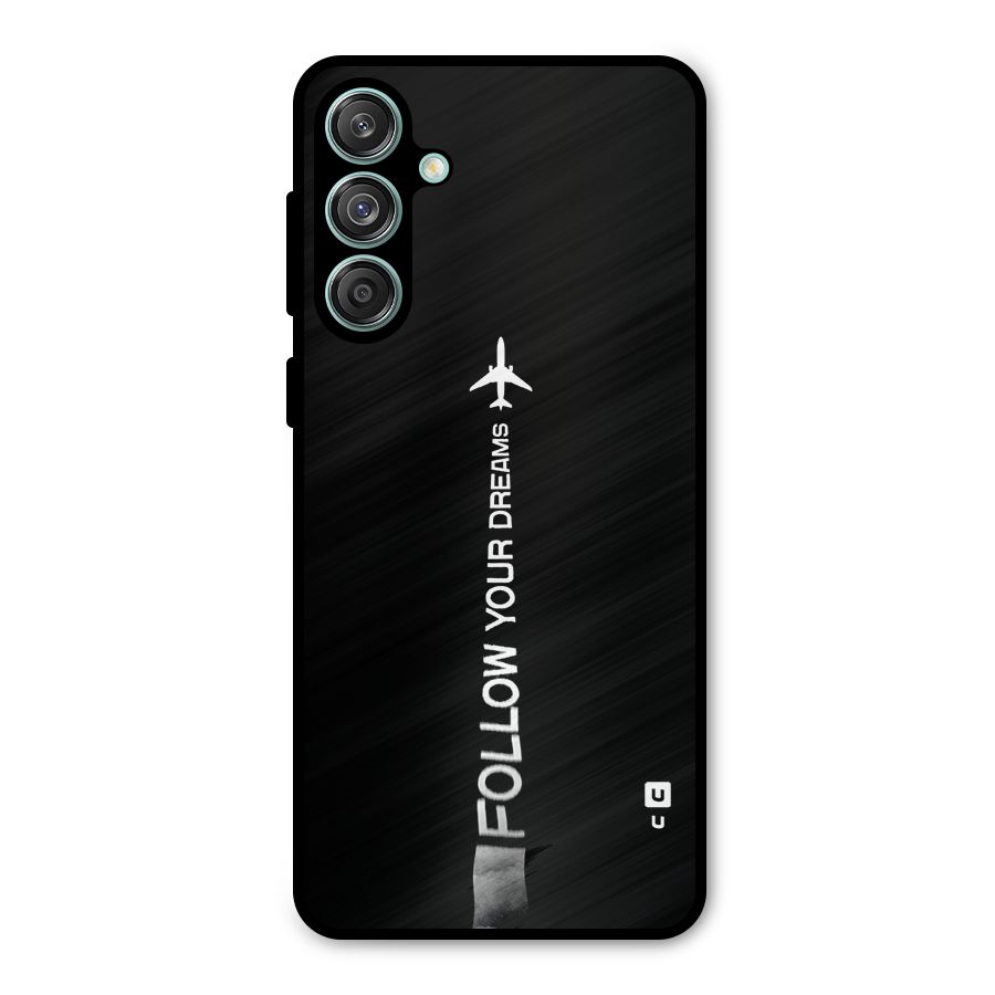 Follow Your Dream Metal Back Case for Galaxy M55 5G