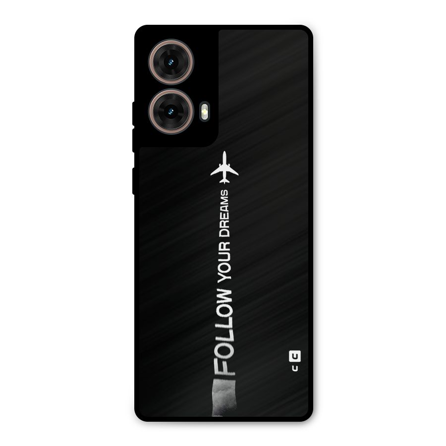 Follow Your Dream Metal Back Case for Moto G85
