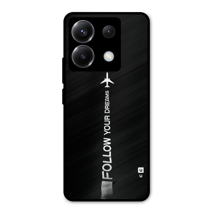 Follow Your Dream Metal Back Case for Poco X6