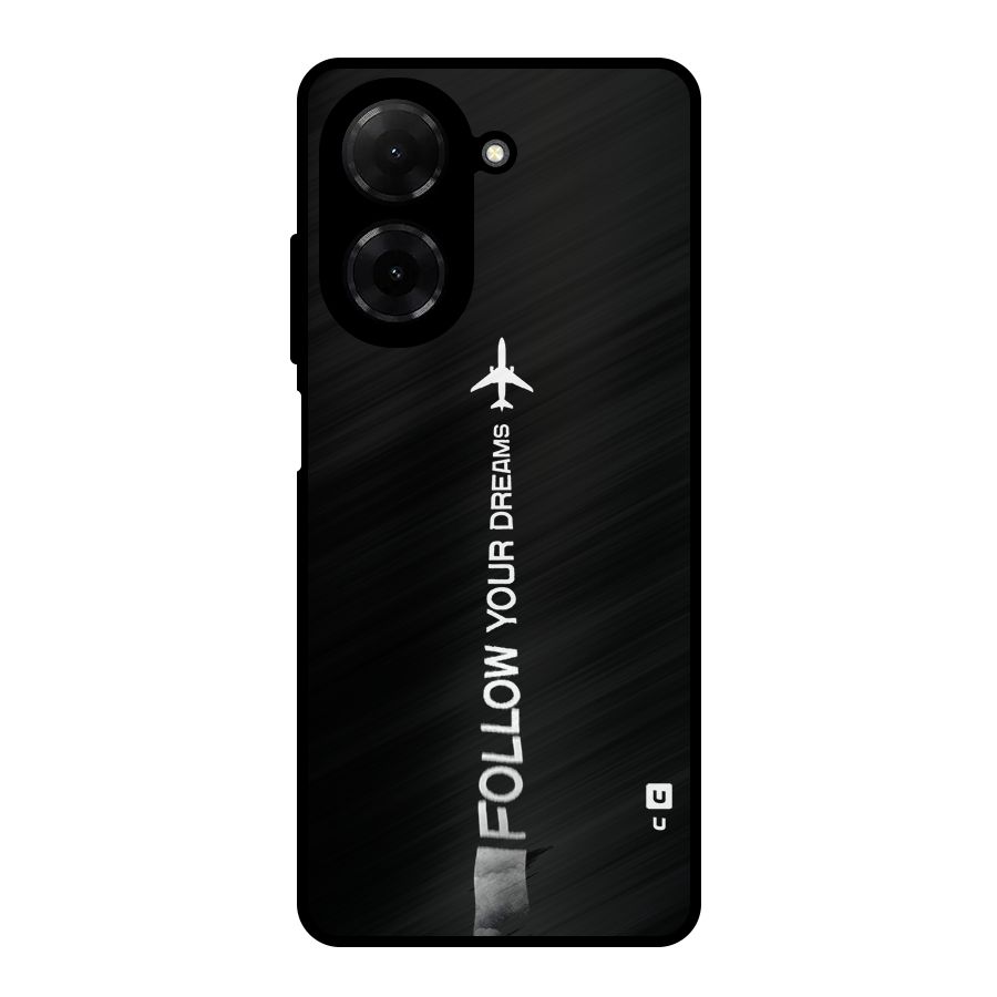 Follow Your Dream Metal Back Case for Redmi A5 4G