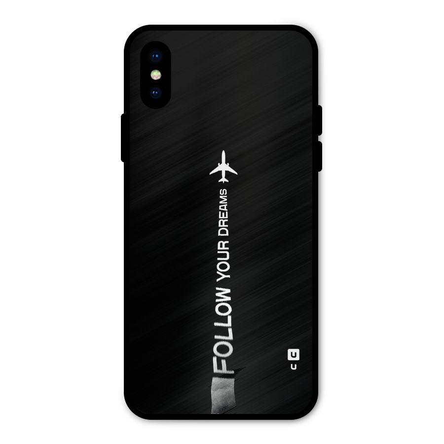 Follow Your Dream Metal Back Case for iPhone XS