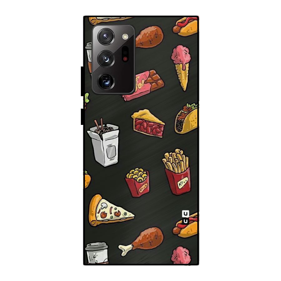 Foodie Pattern Metal Back Case for Galaxy Note 20 Ultra