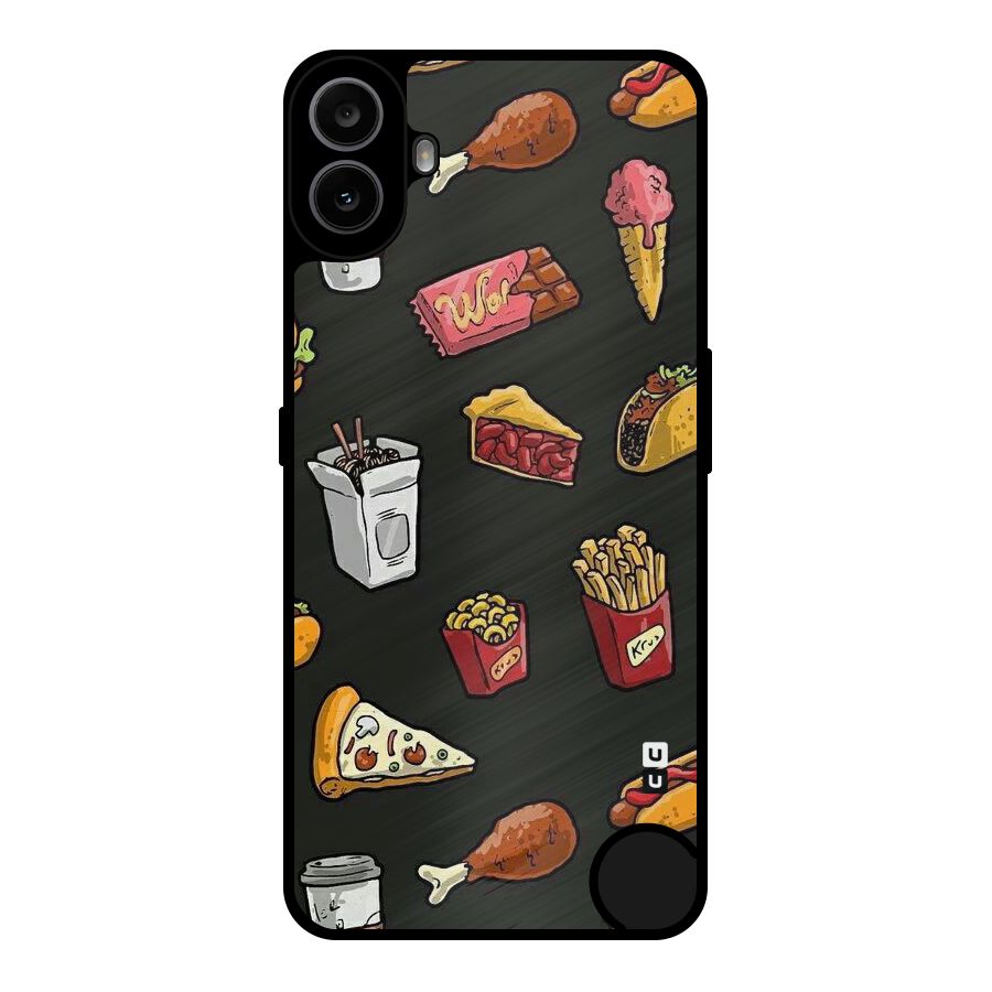 Foodie Pattern Metal Back Case for Nothing CMF Phone 1